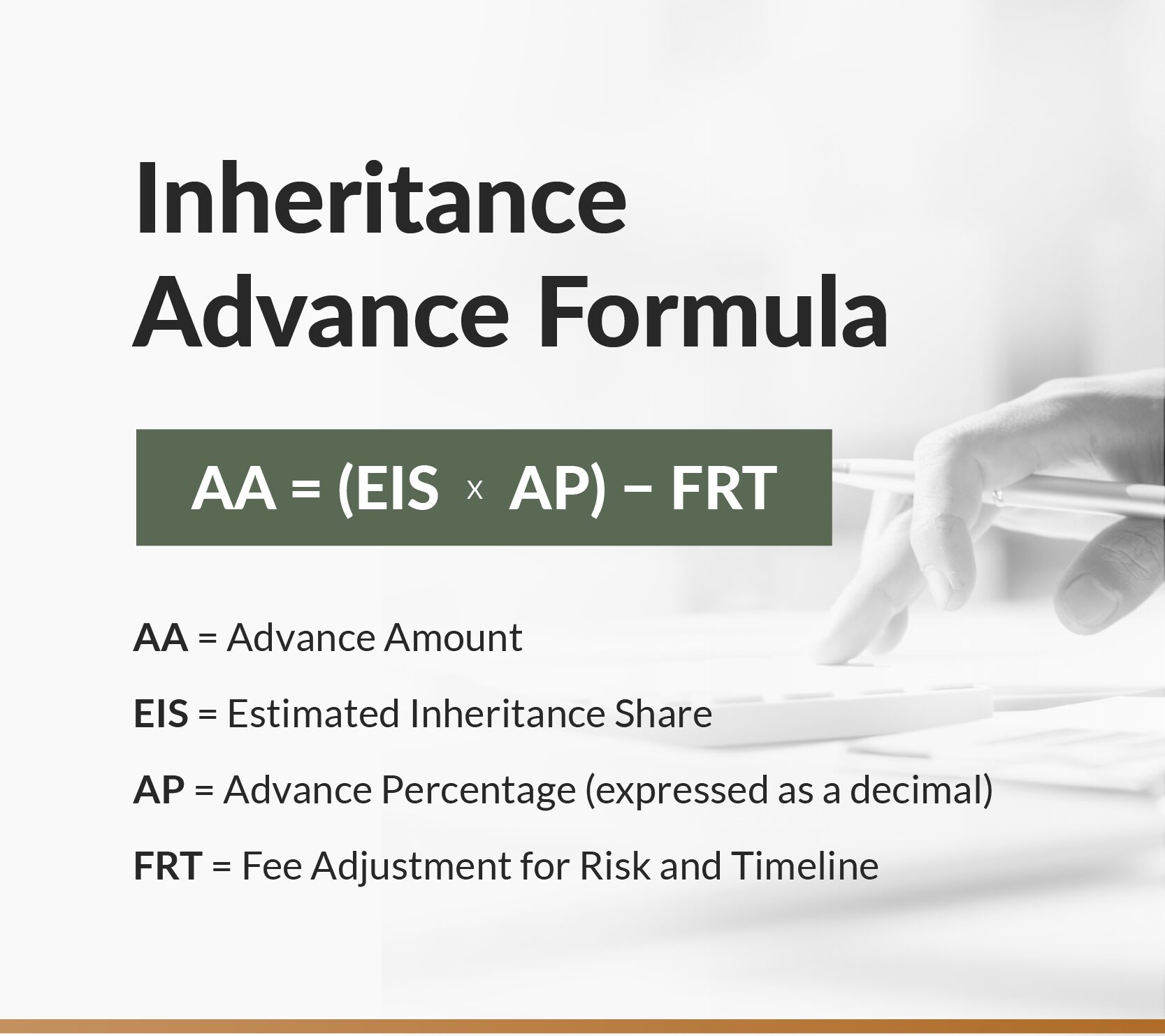 inheritance advance formula